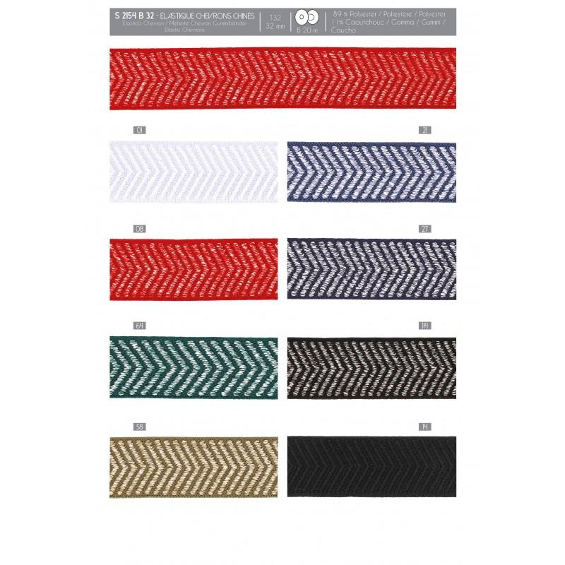 Stephanoise S2154 - ÉLASTIQUE CHEVRONS CHINÉS