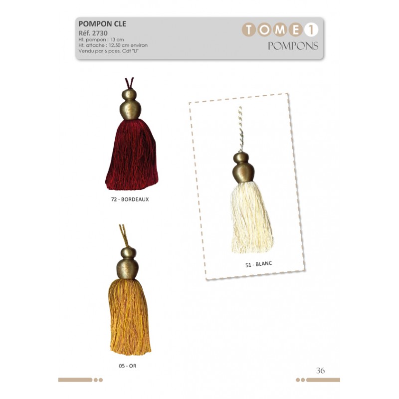 Stephanoise S2730 - POMPON BOIS DORE