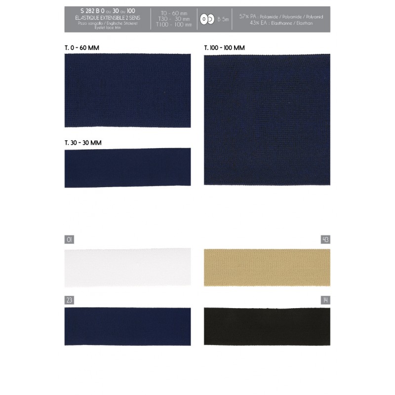 Stephanoise S282 - ELASTIQUE EXTENSIBLE 2 SENS