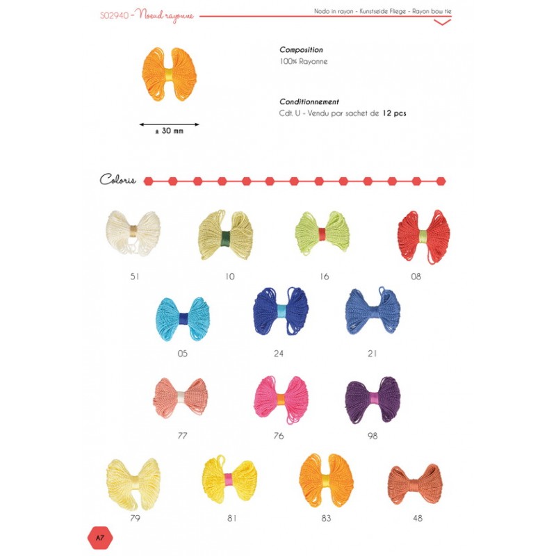 Stephanoise S2940 - SACHET DE 12 NOEUDS RAYON
