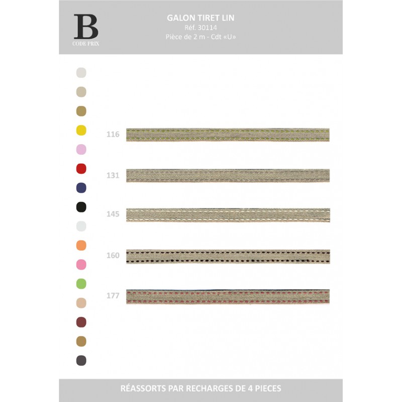 Stephanoise S30114 - TIRET LIN BOBINETTE 2MTS