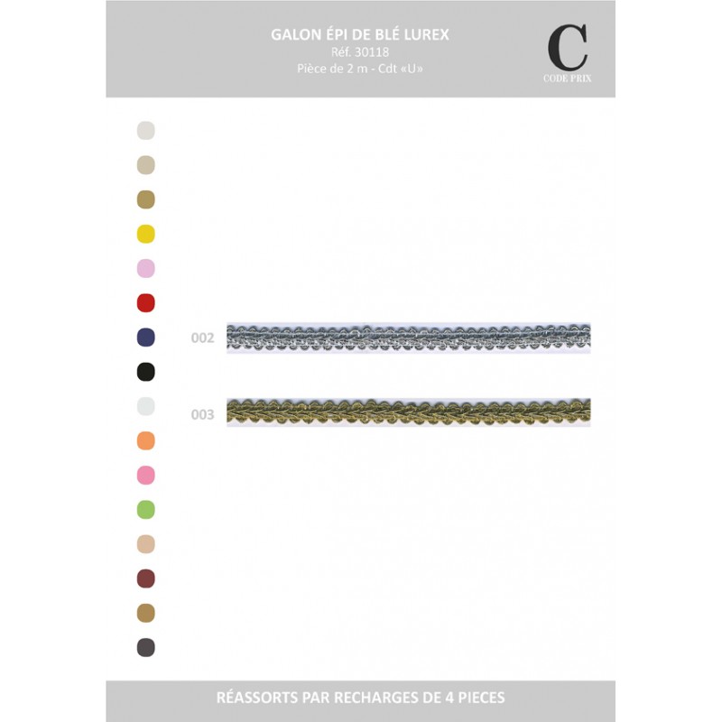 Stephanoise S30118 - EPI METALLIQUE BOBINETTE 2MTS