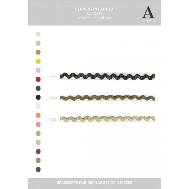 Stephanoise S30124 - SERPENTINE METALLIQUE BOB 2MTS