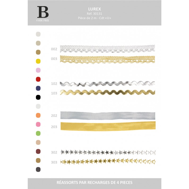 Stephanoise S30131 - GALON METALLIQUE 2MTS