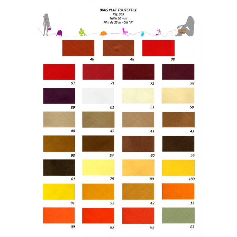 Stephanoise S305 - BIAIS 50 PLAT TOUTEXTILE