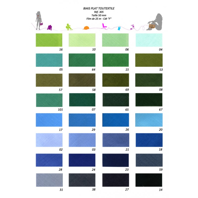 Stephanoise S305 - BIAIS 50 PLAT TOUTEXTILE