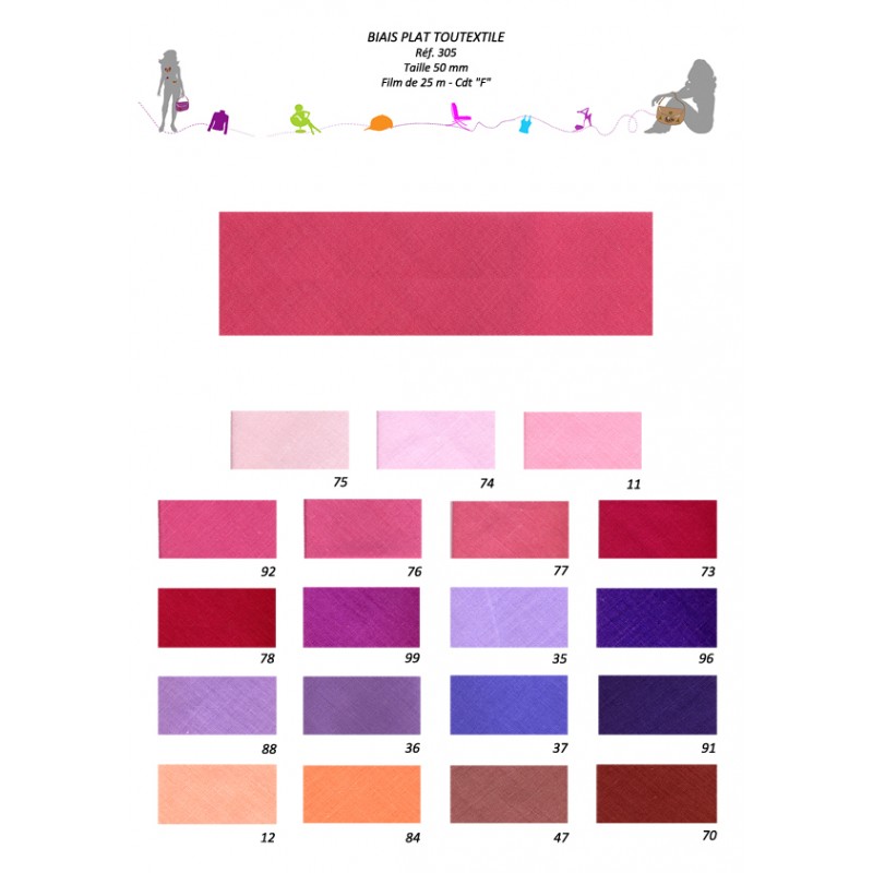 Stephanoise S305 - BIAIS 50 PLAT TOUTEXTILE