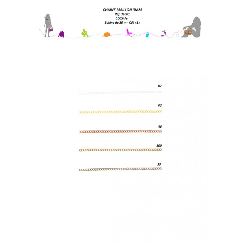 Stephanoise S31001 - CHAINE MAILLON 3MM