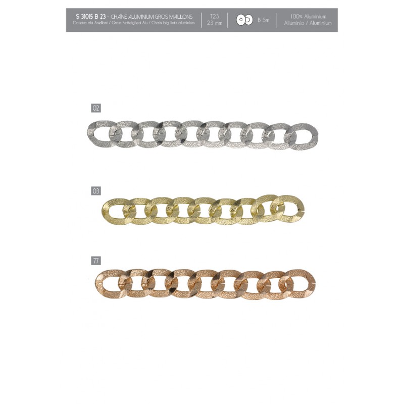 Stephanoise S31015 - CHAINE ALUMINIUM GROS MAILLONS