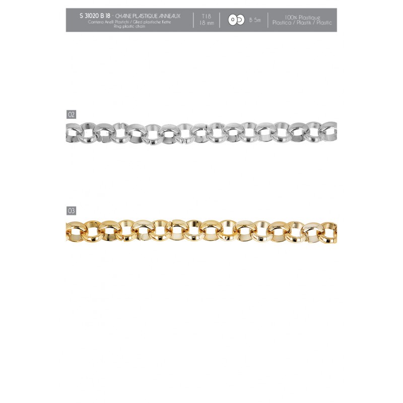 Stephanoise S31020 - CHAINE PLASTIQUE ANNEAUX