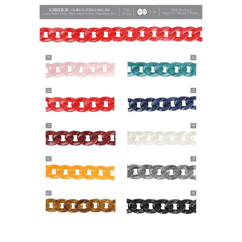 Stephanoise S31022 - CHAINE PLASTIQUE BRILLANT