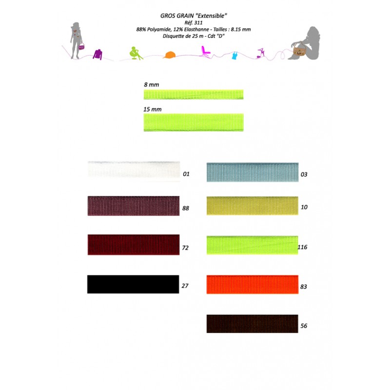 Stephanoise S311 - GROS GRAIN EXTENSIBLE