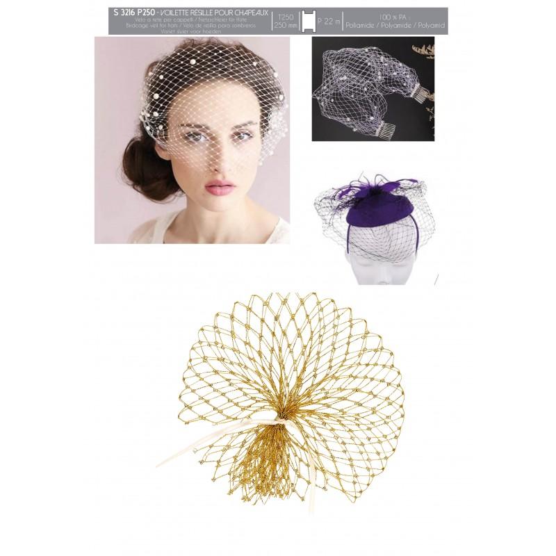 Stephanoise S3216 - VOILETTE RÉSILLE POUR CHAPEAUX