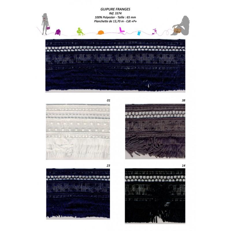Stephanoise S3374 - GUIPURE FRANGES 65 MM