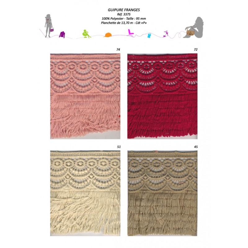 Stephanoise S3375 - GUIPURE FRANGES 95MM