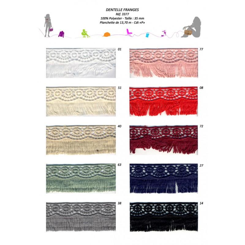 Stephanoise S3377 - DENTELLE FRANGES 35 MM