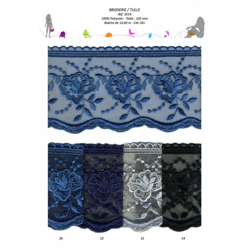 Stephanoise S3519 - BRODERIE S/TULLE 105 MM