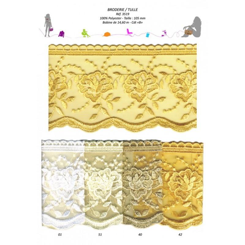 Stephanoise S3519 - BRODERIE S/TULLE 105 MM