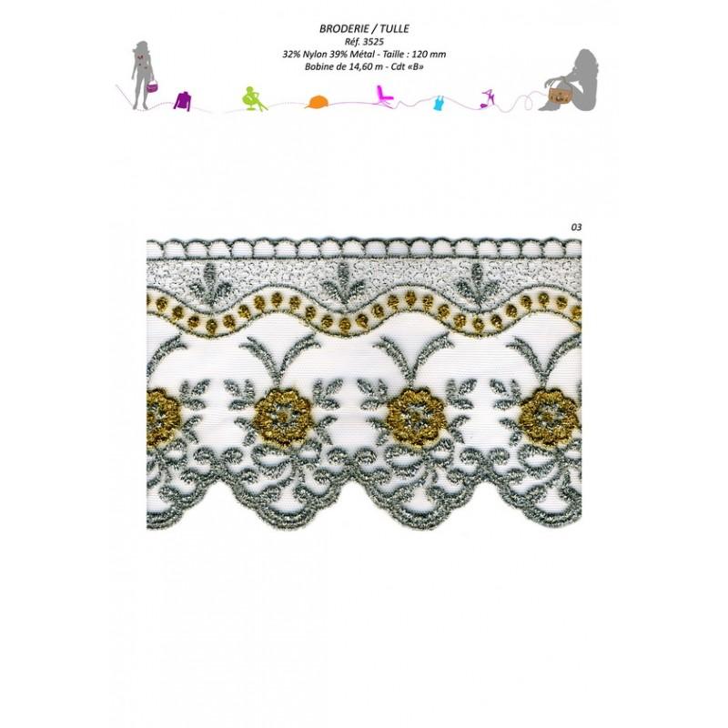 Stephanoise S3525 - BRODERIE S/TULLE 120MM