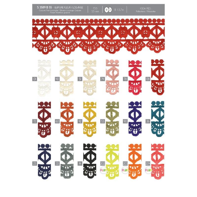 Stephanoise S3589 - GUIPURE FLEUR/LOSANGE