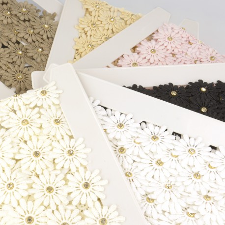 stephanoise S3759 - GUIPURE FLEURS STRASS