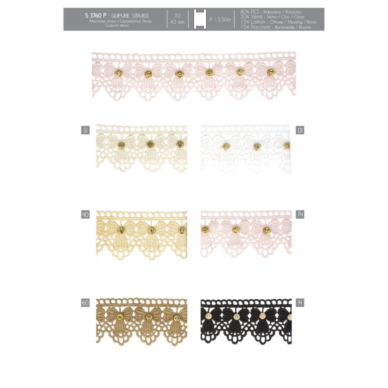 Stephanoise S3760 - GUIPURE STRASS