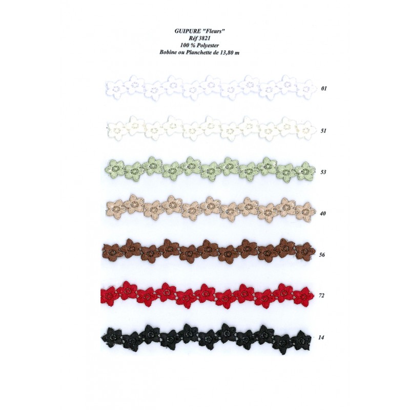 Stephanoise S3821 - GUIPURE "FLEURS"