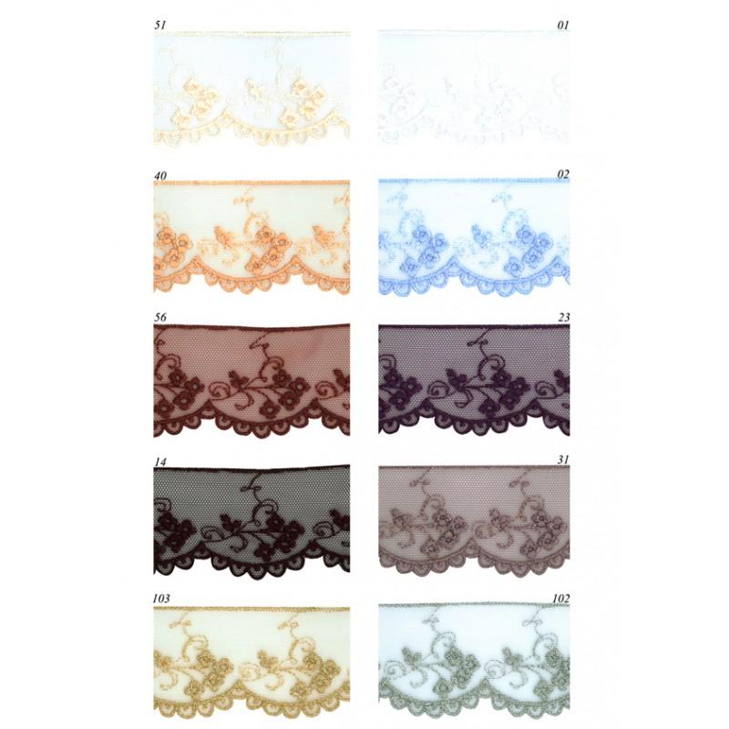 Stephanoise S3849 - DENTELLE BRODEE/TULLE 5CM