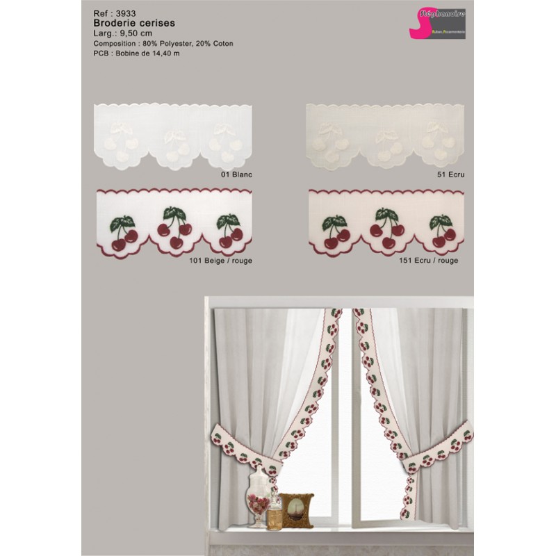 Stephanoise S3933 - BRODERIE CERISES 95MM