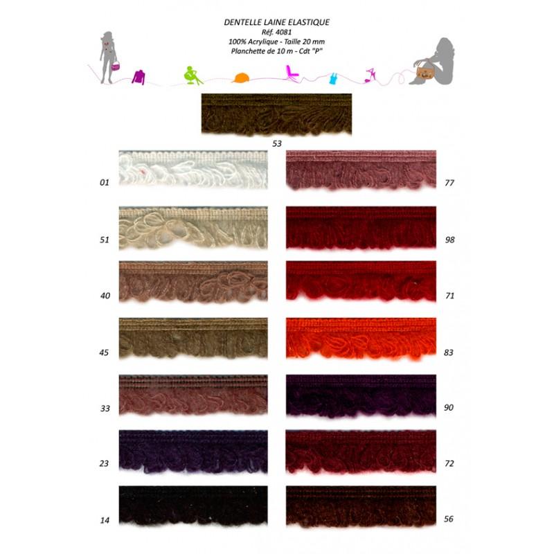 Stephanoise S4081 - DENTELLE LAINE ELASTIQUE