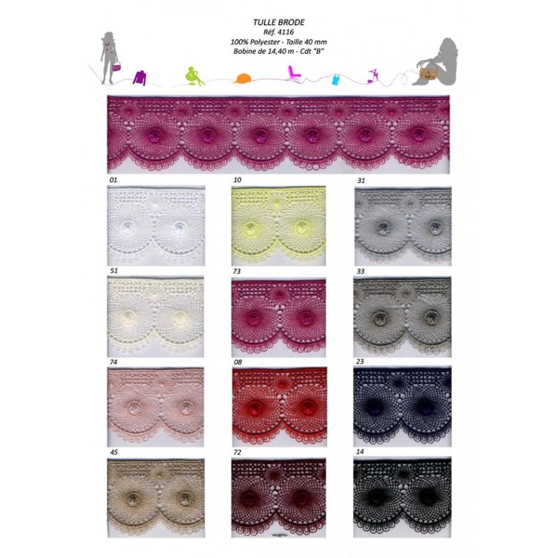 Stephanoise S4116 - TULLE BRODE 40MM