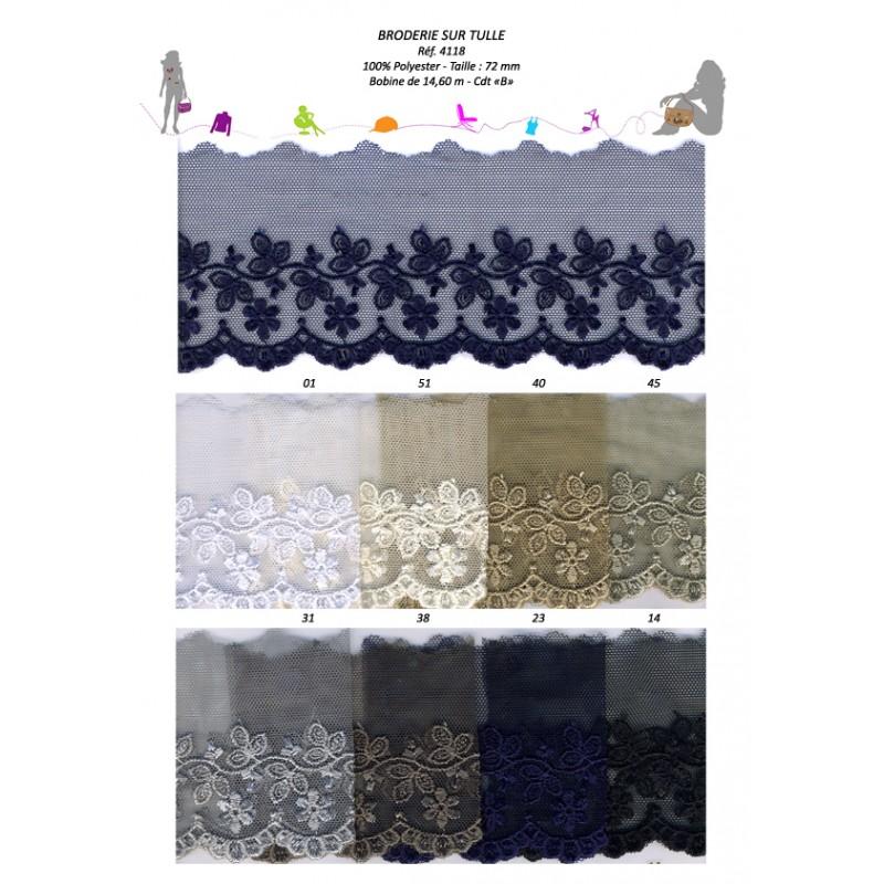 Stephanoise S4118 - BRODERIE/TULLE 72 MM
