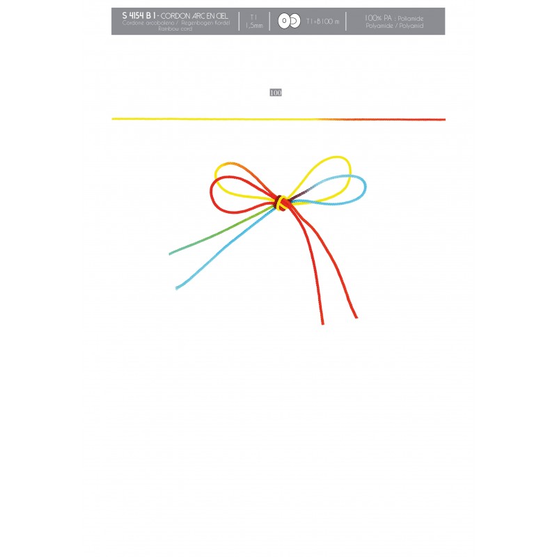 Stephanoise S4154 - CORDON ARC EN CIEL 1.5MM