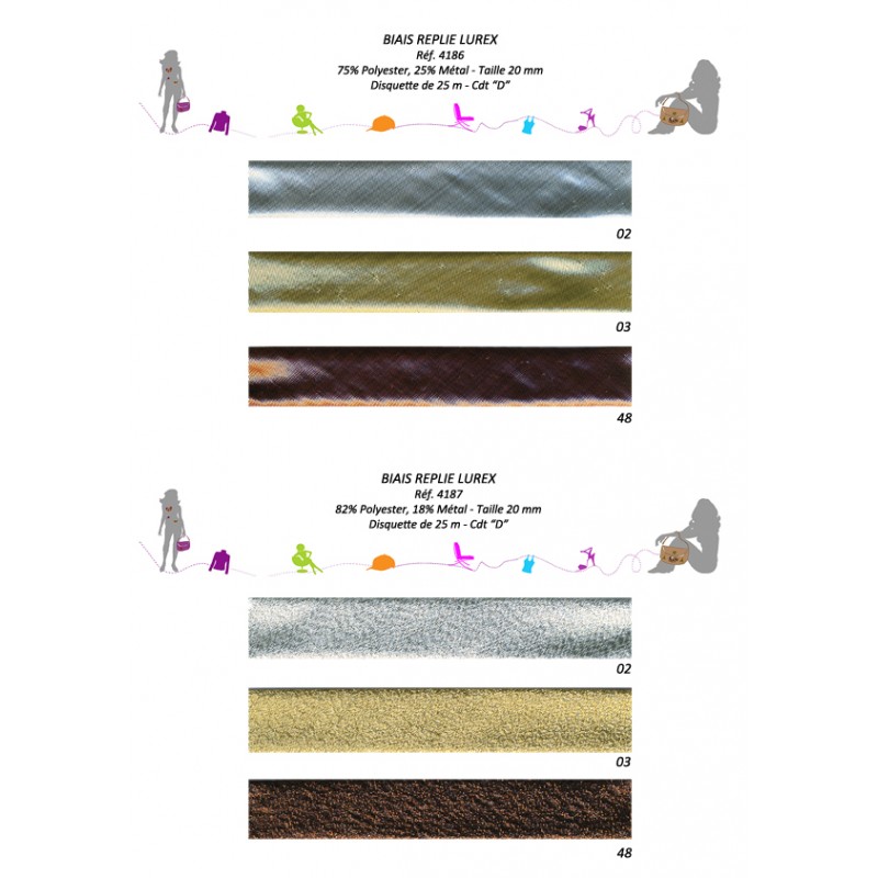 Stephanoise S4186 - BIAIS REPLIE METAL 20/10