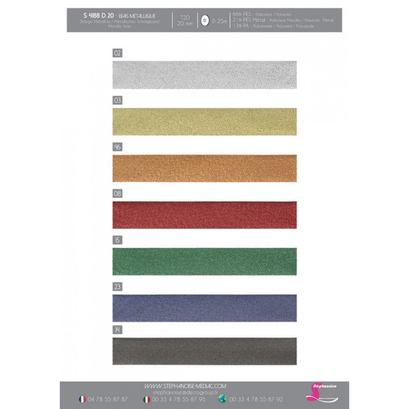 Stephanoise S4188 - BIAIS METALLIQUE