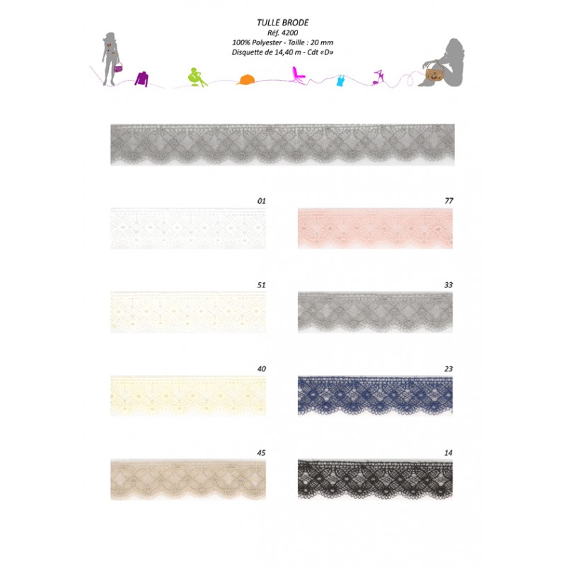 Stephanoise S4200 - TULLE BRODE 20MM