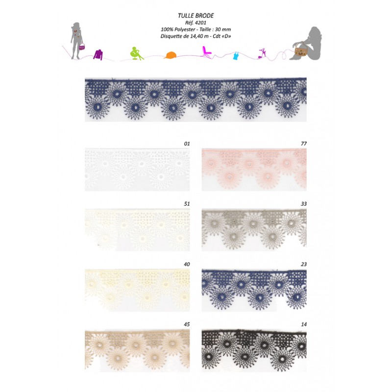 Stephanoise S4201 - TULLE BRODE/30MM