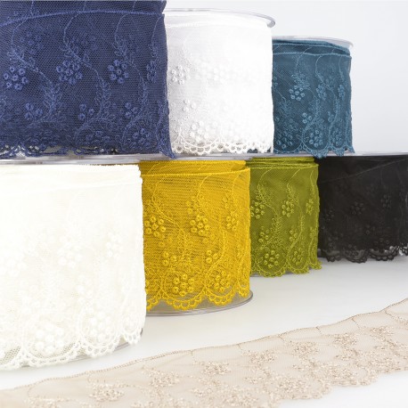 stephanoise S4208 - TULLE BRODÉ FLEURS