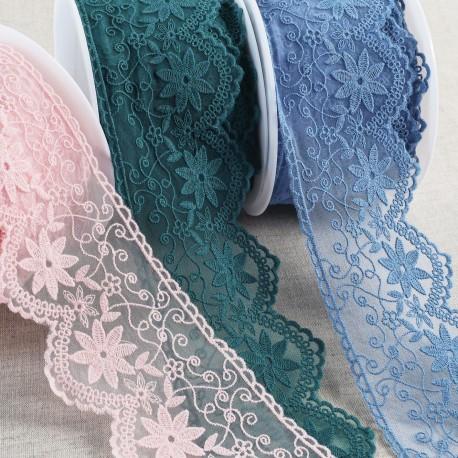 stephanoise S4242 - TULLE BRODE EDELWEISS MAT