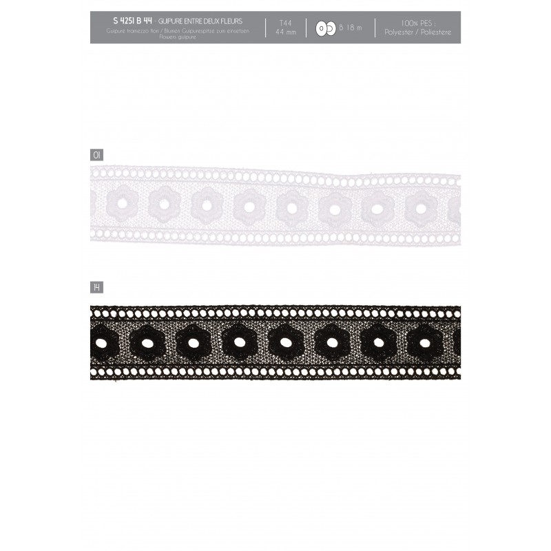 Stephanoise S4251 - GUIPURE ENTRE DEUX FLEURS