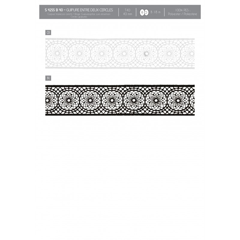 Stephanoise S4255 - GUIPURE ENTRE DEUX CERCLES
