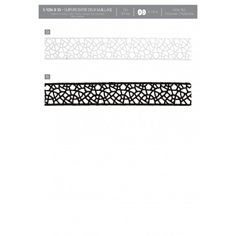 Stephanoise S4256 - GUIPURE ENTRE DEUX MAILLAGE