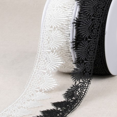 stephanoise S4257 - GUIPURE COEURS & EVENTAILS