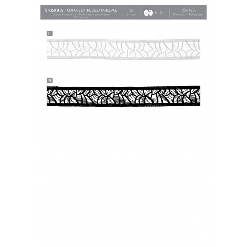 Stephanoise S4258 - GUIPURE ENTRE DEUX MAILLAGE