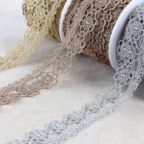 Stephanoise S4265 - GUIPURE METALLIQUE FLEURS