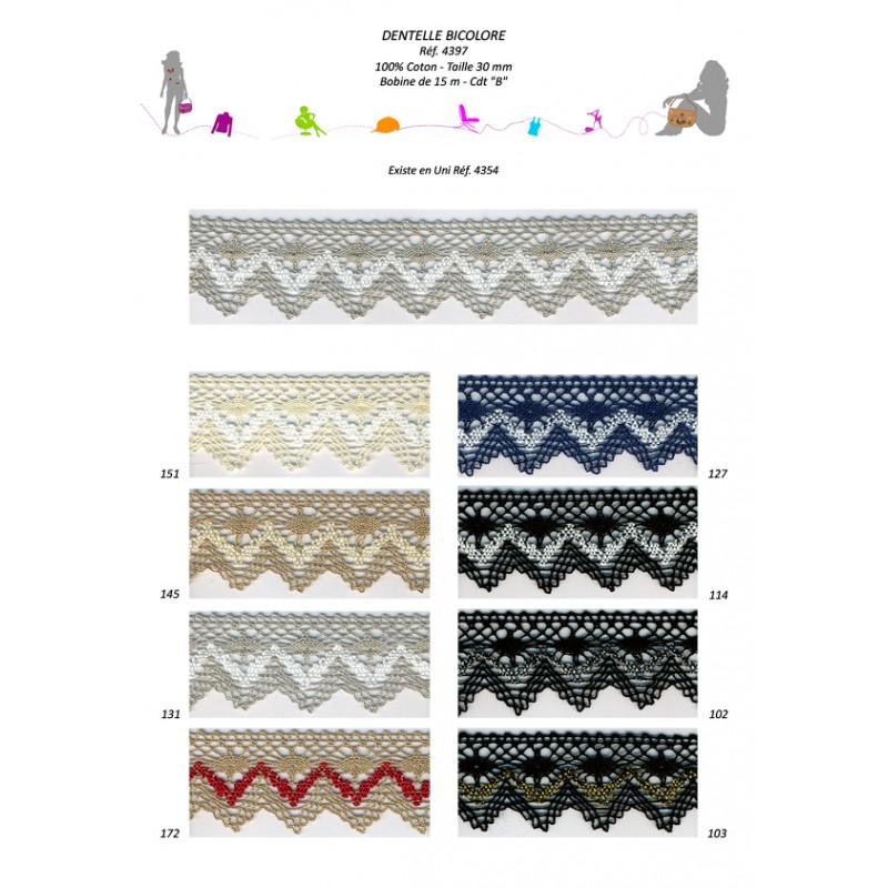 Stephanoise S4397 - DENTELLE BICOLORE