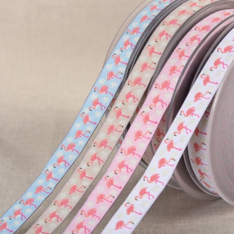 stephanoise S4676 - GALON JACQUARD FLAMANTS ROSE