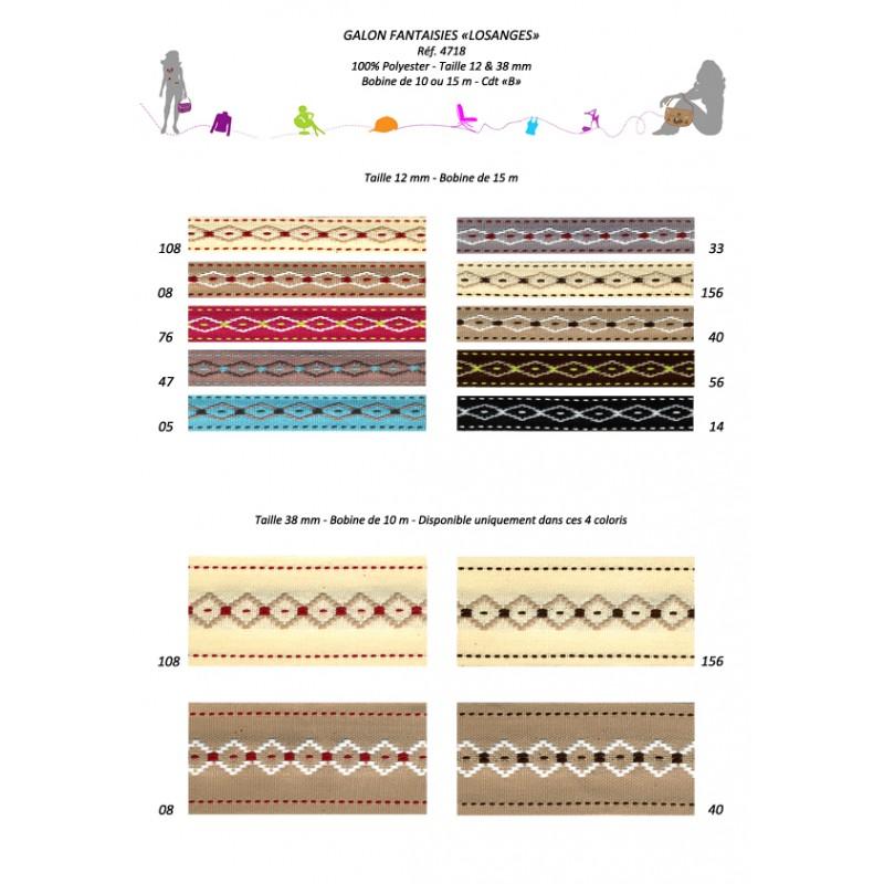 Stephanoise S4718 - GALON FANTAISIE LOSANGES