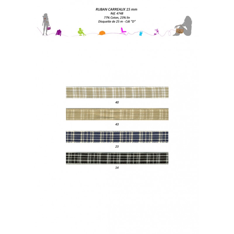 Stephanoise S4748 - RUBAN CARREAUX 15MM
