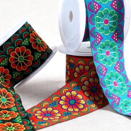 Stephanoise S4781 - GALON JACQUARD ROSACES